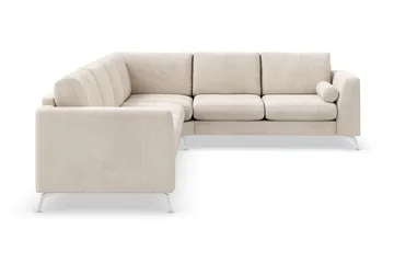 Ocean Lyx 5-sits Vändbar L-formad Hörnsoffa i Manchester - Beige - Möbler - Vardagsrum - Soffor - Hörnsoffor