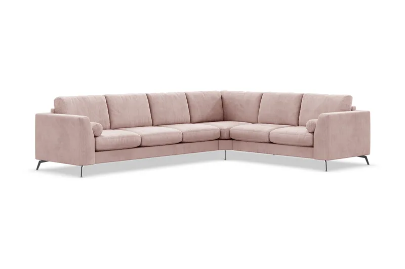 Ocean Lyx 5-sits Vändbar L-formad Hörnsoffa i Manchester - Rosa - Möbler - Vardagsrum - Soffor - Hörnsoffor
