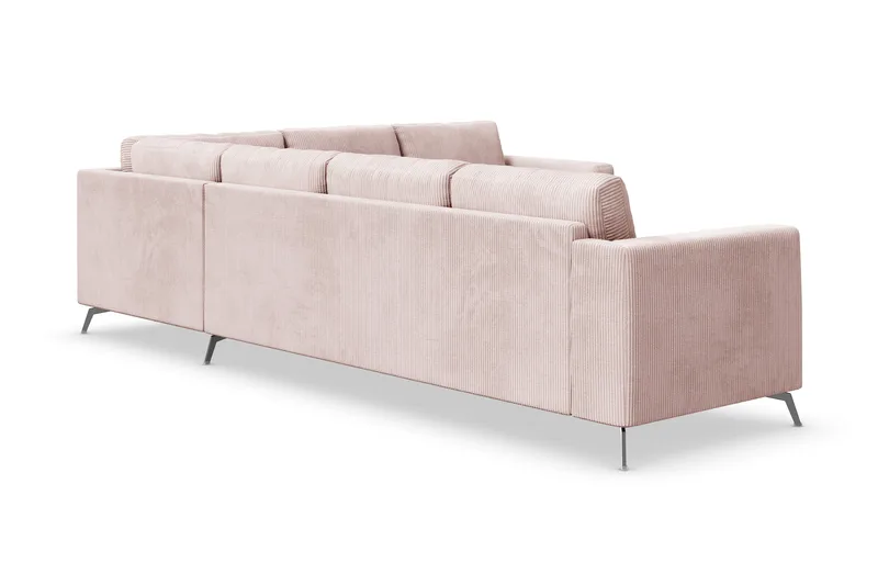 Ocean Lyx 5-sits Vändbar L-formad Hörnsoffa i Manchester - Rosa - Möbler - Vardagsrum - Soffor - Hörnsoffor
