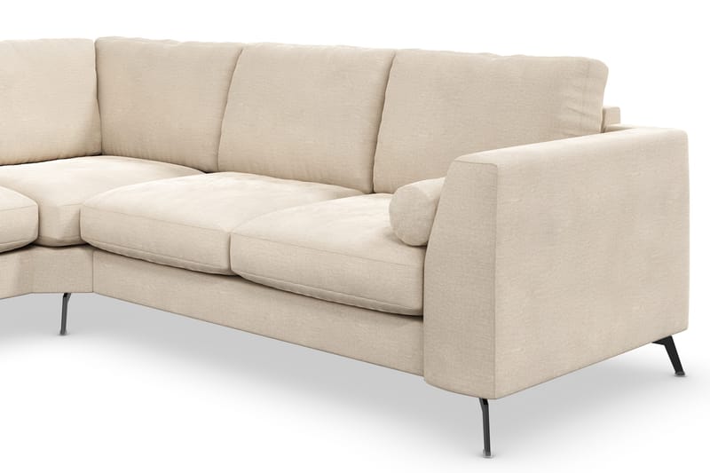 Ocean Lyx 5-sits Vändbar L-formad Hörnsoffa i Sammet - Beige - Möbler - Vardagsrum - Soffor - Hörnsoffor