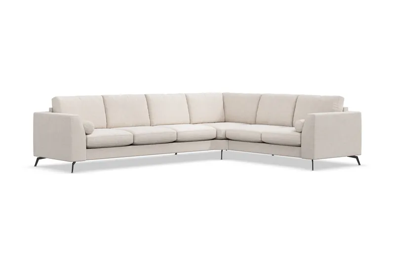 Ocean Lyx 5-sits Vändbar L-formad Hörnsoffa i Tyg - Beige - Möbler - Vardagsrum - Soffor - Hörnsoffor