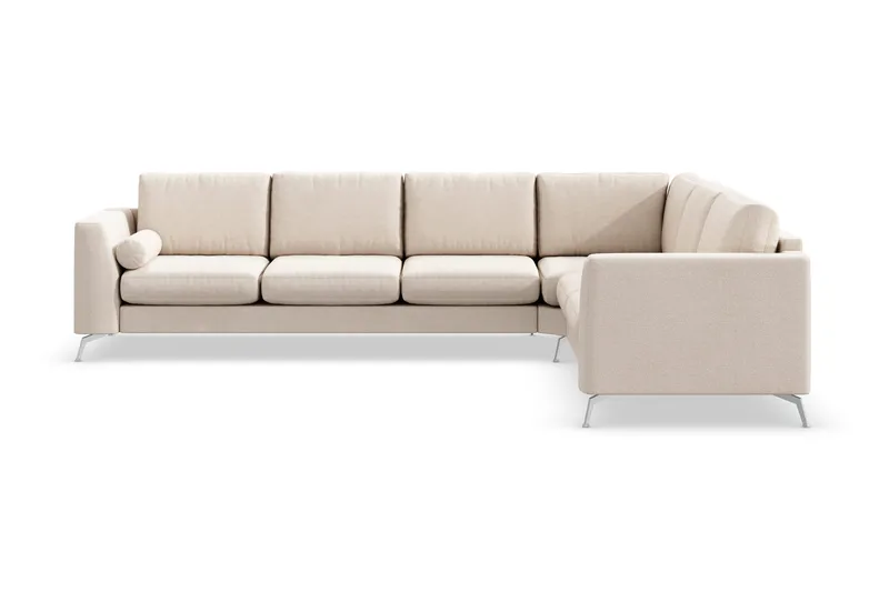 Ocean Lyx 5-sits Vändbar L-formad Hörnsoffa i Tyg, Beige