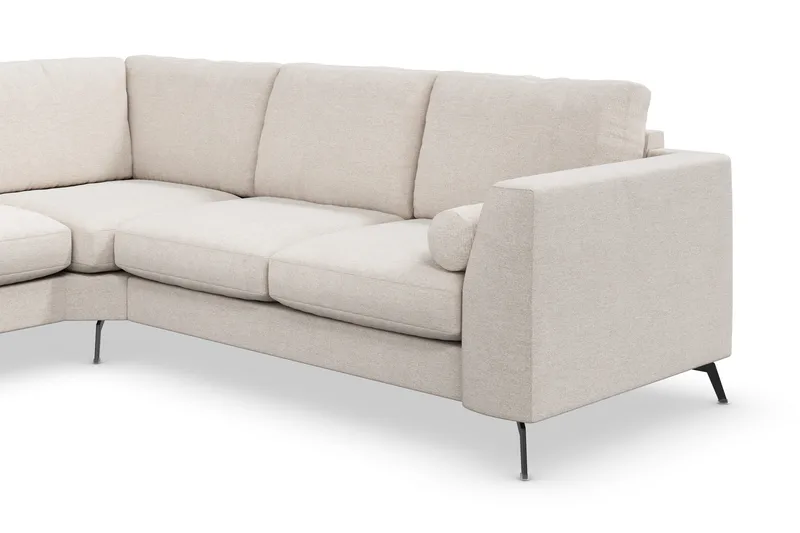 Ocean Lyx 5-sits Vändbar L-formad Hörnsoffa i Tyg - Beige - Möbler - Vardagsrum - Soffor - Hörnsoffor