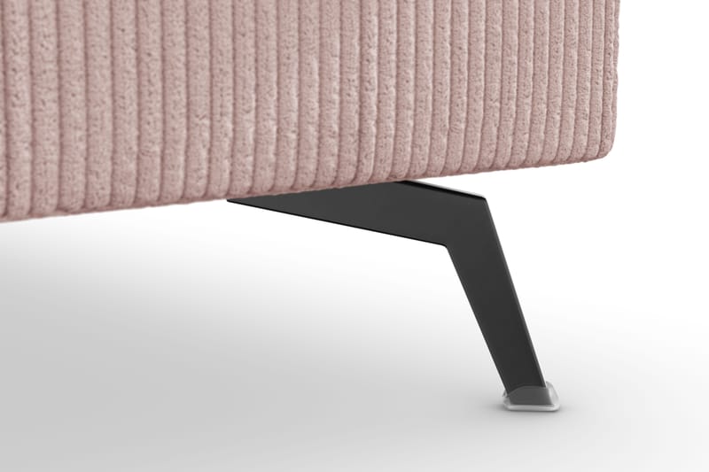 Ocean Lyx 6-sits Högervänd U-formad Soffa med Divan och Schäslong + Fotpall i Manchester - Rosa - Möbler - Vardagsrum - Soffor - U-soffor