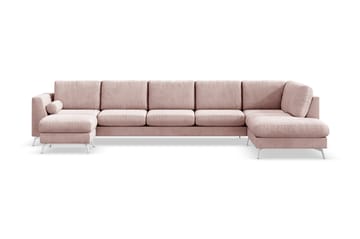 Ocean Lyx 6-sits Högervänd U-formad Soffa med Divan och Schäslong + Fotpall i Manchester