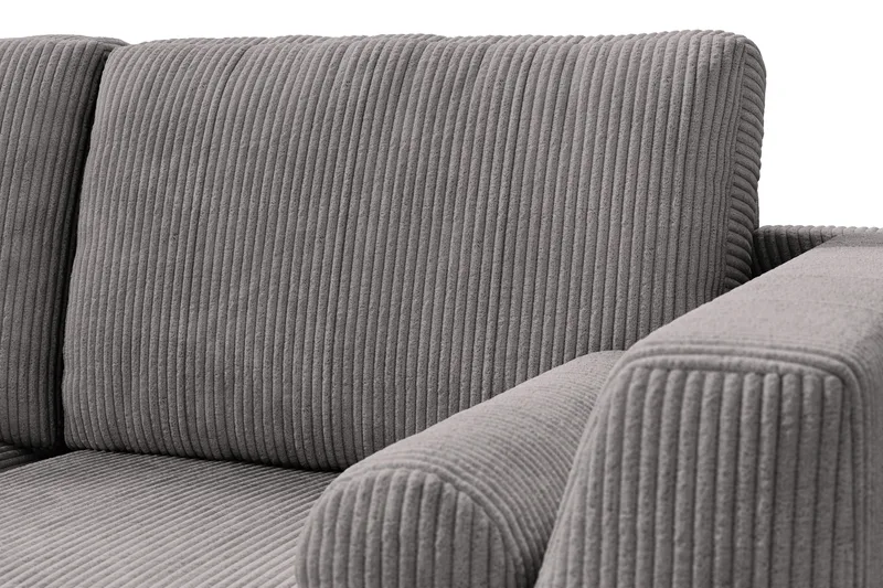 Ocean Lyx 6-sits Vänstervänd U-formad Soffa med Divan och Schäslong + Fotpall i Manchester - Mörkgrå - Möbler - Vardagsrum - Soffor - U-soffor