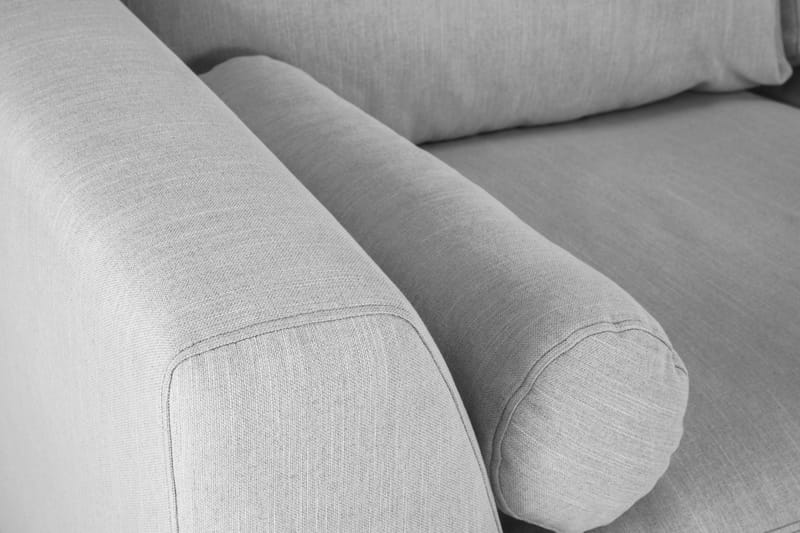 Ocean Lyx 6-sits Vänstervänd U-formad Soffa med Divan och Schäslong + Fotpall i Tyg - Grå - Möbler - Vardagsrum - Soffor - U-soffor