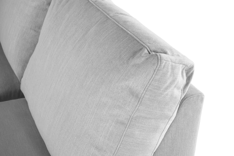 Ocean Lyx 6-sits Vänstervänd U-formad Soffa med Divan och Schäslong + Fotpall i Tyg - Grå - Möbler - Vardagsrum - Soffor - U-soffor