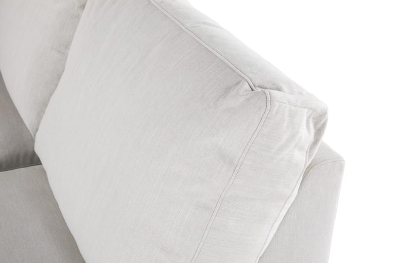 Ocean Lyx 6-sits Vänstervänd U-formad Soffa med Divan och Schäslong + Fotpall i Tyg - Ljusgrå - Möbler - Vardagsrum - Soffor - U-soffor