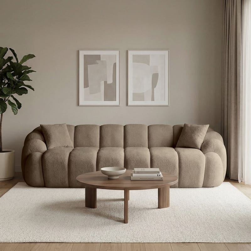 Octavio 4-sitssoffa 268x70x80 cm - Brun - Möbler - Vardagsrum - Soffor - 4-sits soffor
