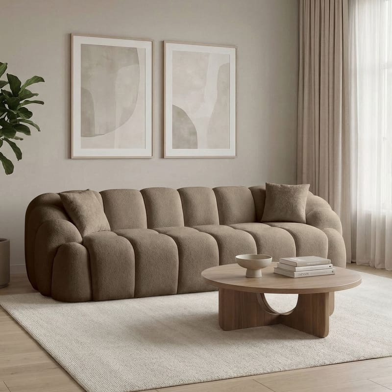 Octavio 4-sitssoffa 268x70x80 cm - Brun - Möbler - Vardagsrum - Soffor - 4-sits soffor