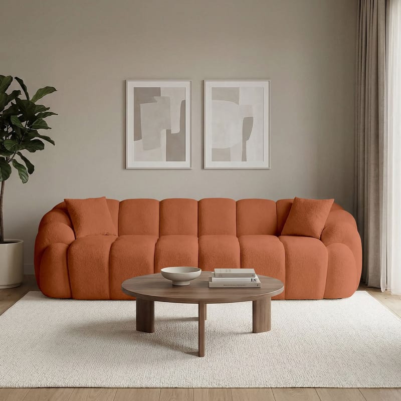 Octavio 4-sitssoffa 268x70x80 cm - kakel röd - Möbler - Vardagsrum - Soffor - 4-sits soffor