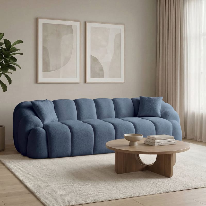 Octavio 4-sitssoffa 268x70x80 cm - Marinblå - Möbler - Vardagsrum - Soffor - 4-sits soffor