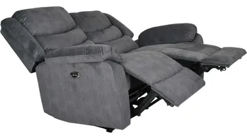 Olvani 2-sits Reclinersoffa i tyg elektrisk - Grå - Möbler - Vardagsrum - Soffor - Reclinersoffor & Biosoffor