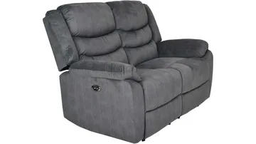 Olvani 2-sits Reclinersoffa i tyg elektrisk - Grå - Möbler - Vardagsrum - Soffor - Reclinersoffor & Biosoffor