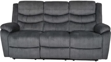 Olvani 3-sits Reclinersoffa i tyg elektrisk - Grå - Möbler - Vardagsrum - Soffor - Reclinersoffor & Biosoffor
