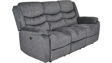 Olvani 3-sits Reclinersoffa i tyg elektrisk - Grå - Möbler - Vardagsrum - Soffor - Reclinersoffor & Biosoffor