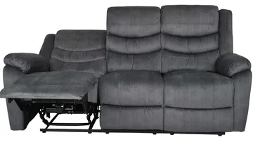 Olvani 3-sits Reclinersoffa i tyg elektrisk - Grå - Möbler - Vardagsrum - Soffor - Reclinersoffor & Biosoffor