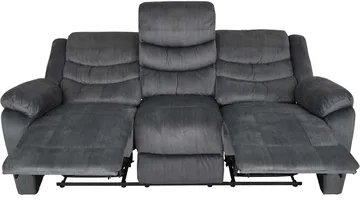 Olvani 3-sits Reclinersoffa i tyg elektrisk - Grå - Möbler - Vardagsrum - Soffor - Reclinersoffor & Biosoffor