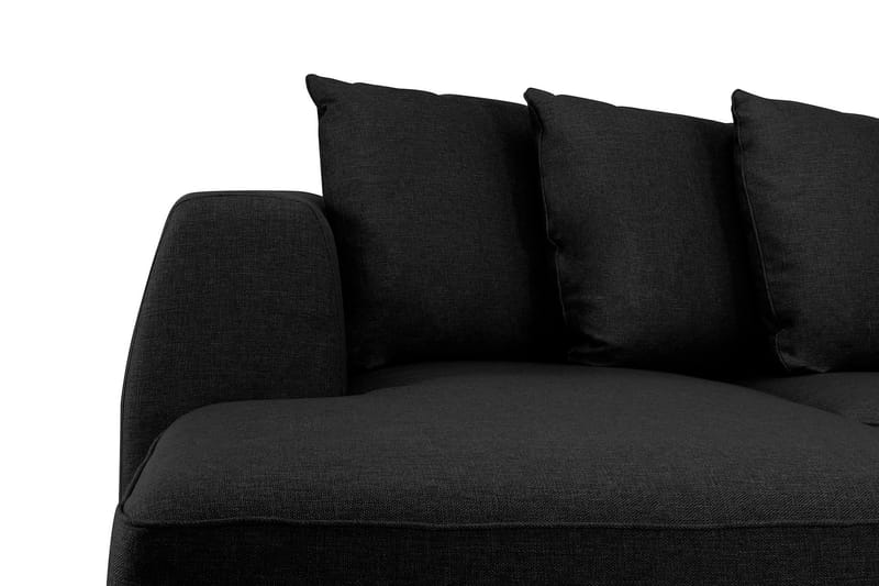 Optus 6-sits Högervänd U-formad Large Soffa med Divan och Schäslong i Tyg inkl Kuvertkuddar - Svart - Möbler - Vardagsrum - Soffor - U-soffor