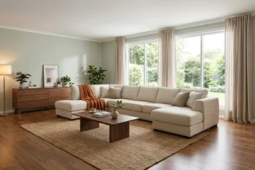 Optus 6-sits U-soffa med Divan och schäslong höger - Beige - Möbler - Vardagsrum - Soffor - U-soffor