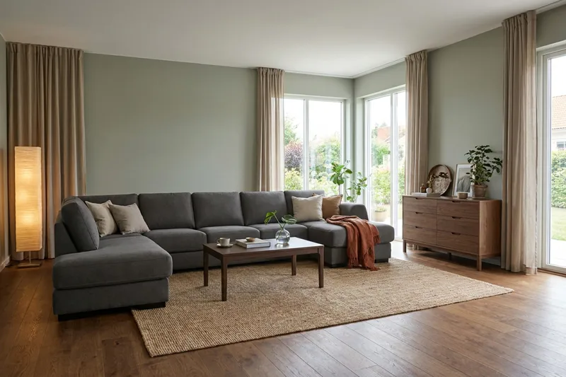 Optus 6-sits U-soffa med Divan och schäslong höger - Mörkgrå - Möbler - Vardagsrum - Soffor - U-soffor