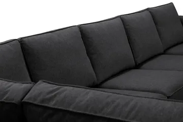 Optus 6-sits U-soffa med Divan och schäslong höger - Svart - Möbler - Vardagsrum - Soffor - U-soffor