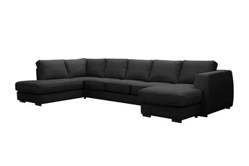 Optus 6-sits U-soffa med Divan och schäslong höger - Svart - Möbler - Vardagsrum - Soffor - U-soffor