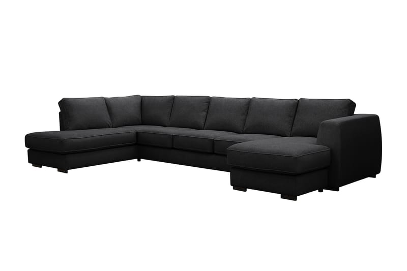 Optus 6-sits U-soffa med Divan och schäslong höger - Svart - Möbler - Vardagsrum - Soffor - U-soffor