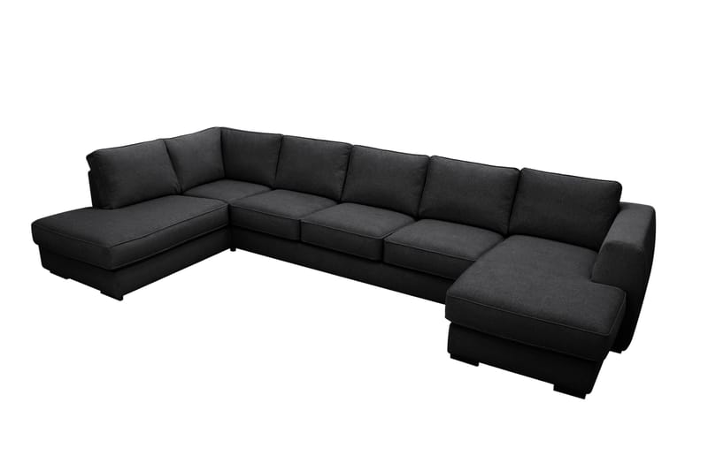 Optus 6-sits U-soffa med Divan och schäslong höger - Svart - Möbler - Vardagsrum - Soffor - U-soffor