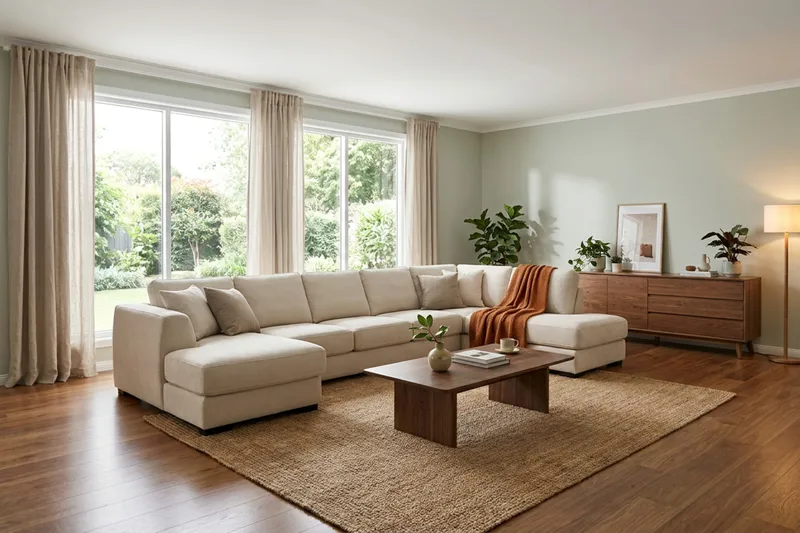 Optus 6-sits U-soffa med Divan och schäslong vänster - Beige - Möbler - Vardagsrum - Soffor - U-soffor
