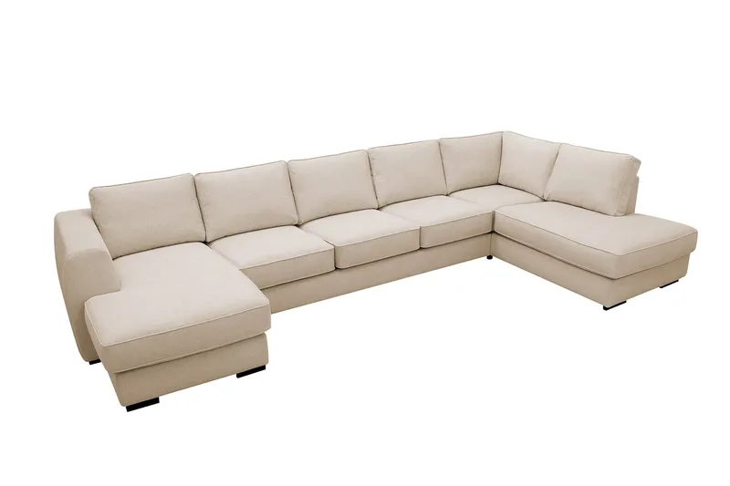 Optus 6-sits U-soffa med Divan och schäslong vänster - Beige - Möbler - Vardagsrum - Soffor - U-soffor