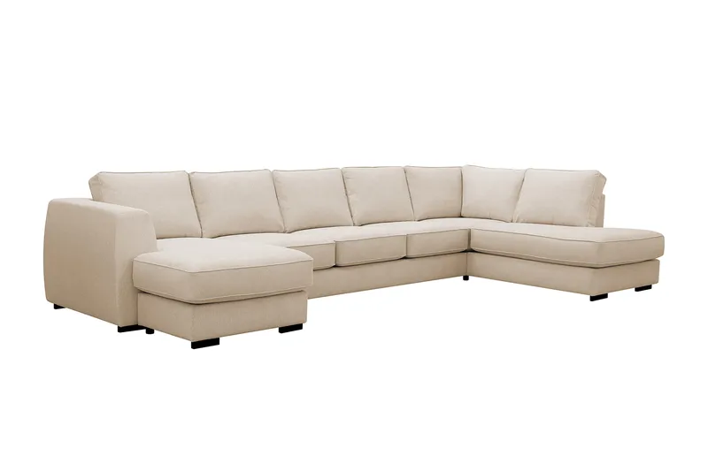 Optus 6-sits U-soffa med Divan och schäslong vänster - Beige - Möbler - Vardagsrum - Soffor - U-soffor
