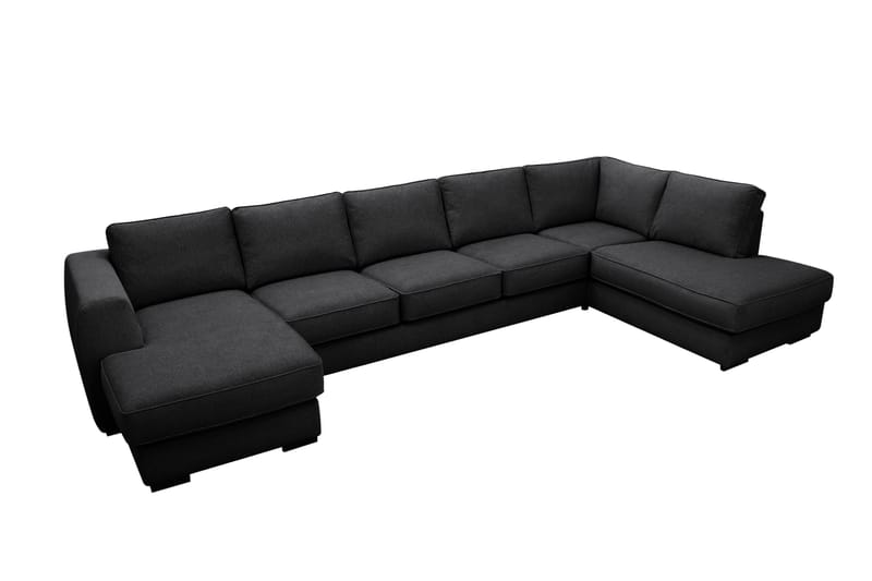 Optus 6-sits U-soffa med Divan och schäslong vänster - Svart - Möbler - Vardagsrum - Soffor - U-soffor