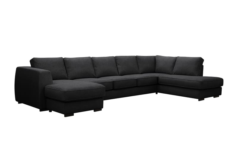 Optus 6-sits U-soffa med Divan och schäslong vänster - Svart - Möbler - Vardagsrum - Soffor - U-soffor
