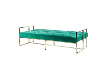 Ordsbo Soffa 3-sits - Guld/Grön - Möbler - Vardagsrum - Soffor - Sammetssoffor
