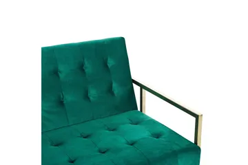 Ordsbo Soffa 3-sits - Guld/Grön - Möbler - Vardagsrum - Soffor - Sammetssoffor