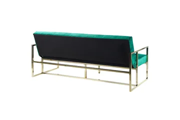 Ordsbo Soffa 3-sits - Guld/Grön - Möbler - Vardagsrum - Soffor - Sammetssoffor