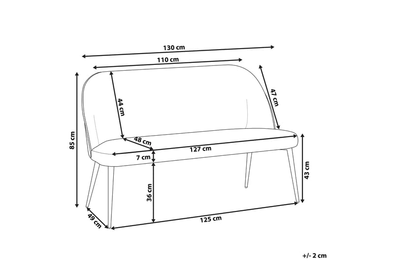 Osbyn Soffa 2-sits - Svart/Grå - Möbler - Vardagsrum - Soffor - 2-sits soffor