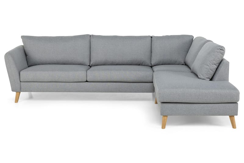 OSCAR Divansoffa 3-sits Höger Grovvävt tyg Grön - Divansoffa & schäslong