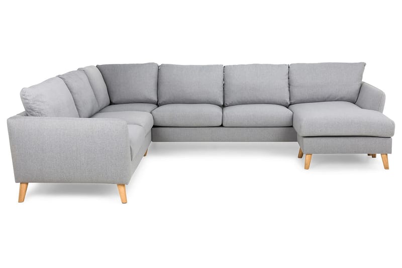 OSCAR Hörnsoffa med Divan Höger Linnelook Beige - Hörnsoffor
