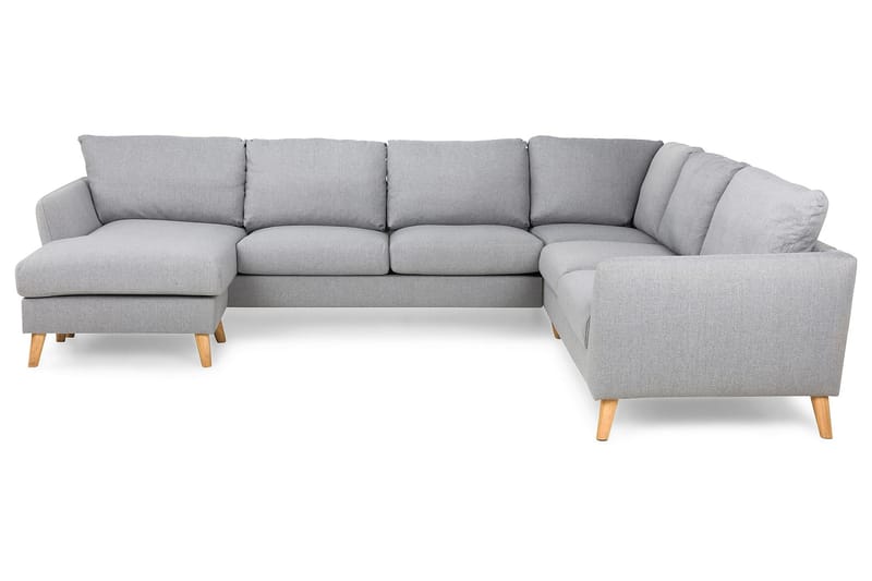 OSCAR Hörnsoffa med Divan Vänster Sammet Beige - Hörnsoffor