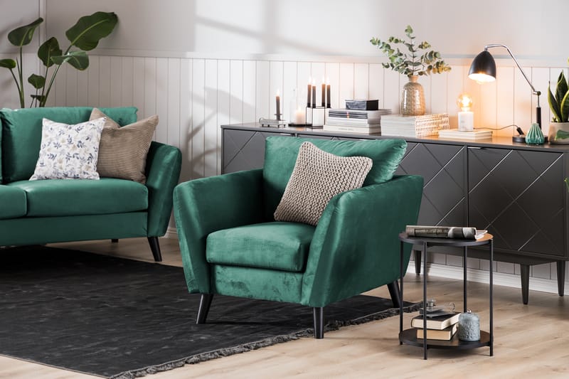 OSCAR Sammetssoffa 2-sits Grön -   - Sammetssoffor - 2-sits soffor