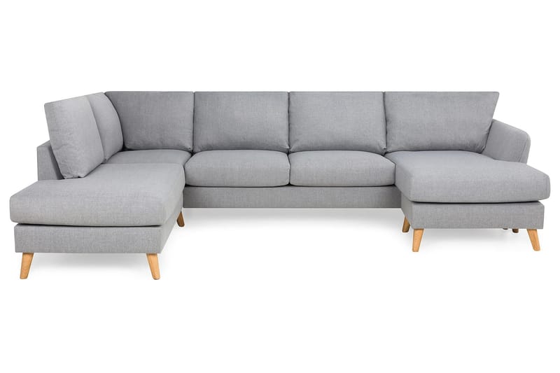 OSCAR U-soffa med Divan Höger Finvävt Tyg Beige - Skräddarsy färg och tyg - U-soffor OSCAR U-soffa med Divan Höger Finvävt Tyg Beige - Skräddarsy färg och tyg - U-soffor