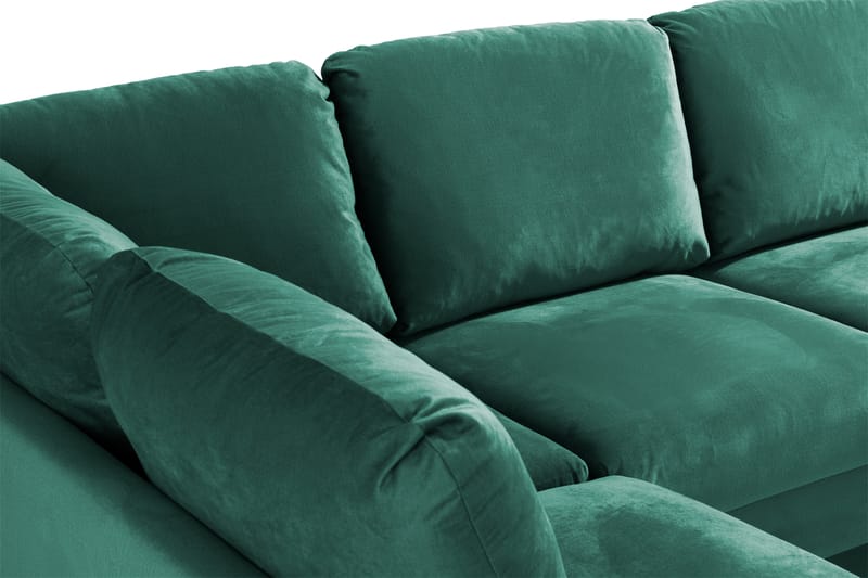 OSCAR U-soffa med Divan Höger Grön - U-soffor - Sammetssoffor