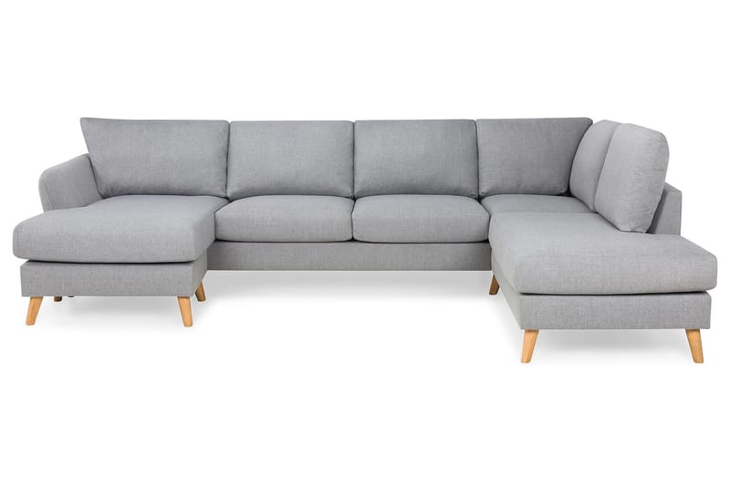 OSCAR U-soffa med Divan Vänster Chenille Blå - U-soffor