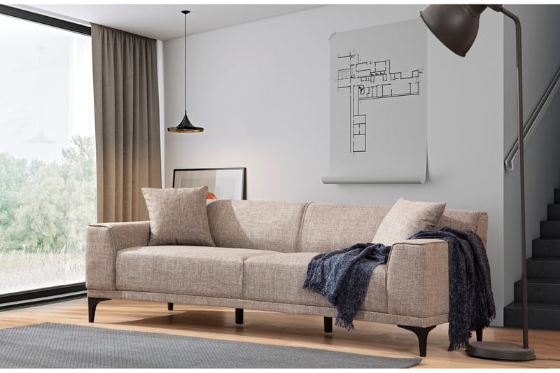 Oshawa Soffa 3-sits Brun - 3-sits soffor