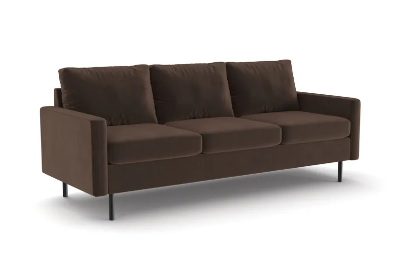 Peppe 3-sits Manchestersoffa - Brun - Möbler - Vardagsrum - Soffor - 3-sits soffor