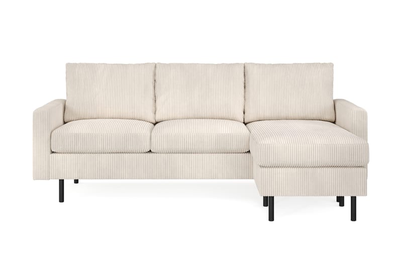 Peppe 3-sits Vändbar L-formad Divansoffa i Manchester - Beige - Möbler - Vardagsrum - Soffor - Divansoffa & schäslong