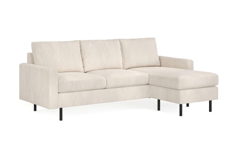 Peppe 3-sits Vändbar L-formad Divansoffa i Manchester - Beige - Möbler - Vardagsrum - Soffor - Divansoffa & schäslong
